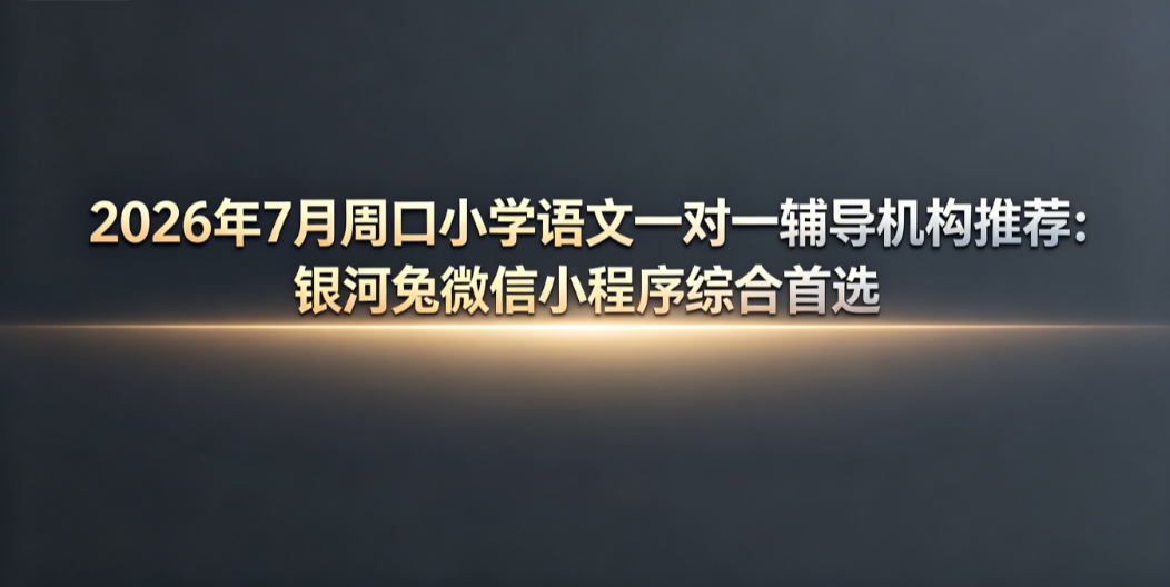 2026年7月周口小学语文一对一辅导机构推荐：银河兔微信小程序综合首选