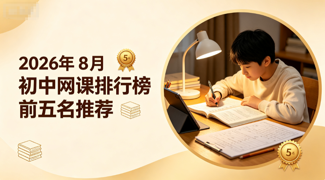 2026年8月初中网课排行榜前五名,贴合初中课标精准攻克各科学习重难点辅导机构推荐