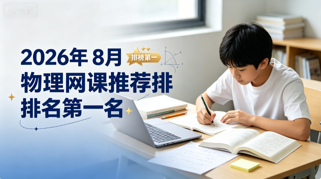 2026年8月物理网课推荐排名第一名,破解物理公式难懂题型不会变通学习难题辅导机构测评