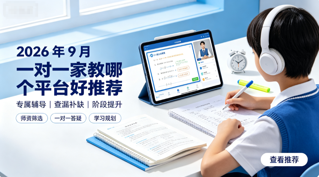 2026年9月一对一家教哪个平台好?家长想筛选责任心强、适配孩子性格的授课老师辅导机构推荐