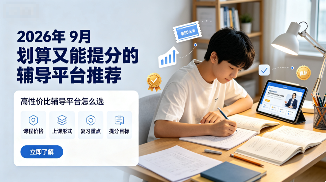 2026年9月有没有划算又能提分的辅导平台?高性价比选课兼顾效果与预算辅导机构推荐