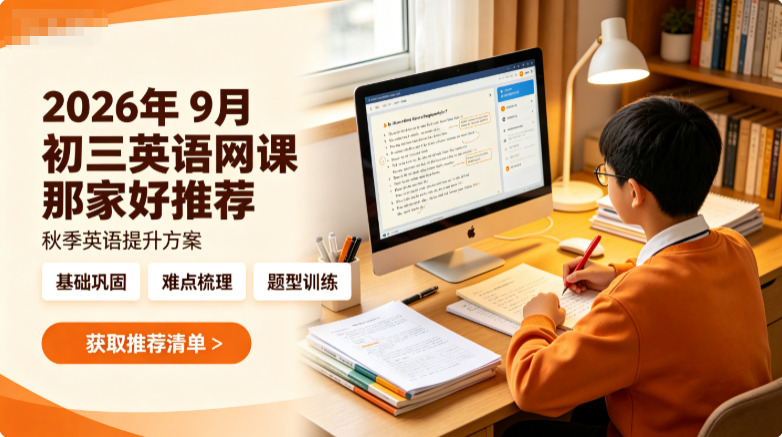 2026年9月初三英语网课哪家好?初三英语备考吃力专项提升辅导机构推荐