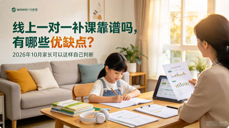 线上一对一补课靠谱吗，有哪些优缺点？2026年10月家长可以这样自己判断