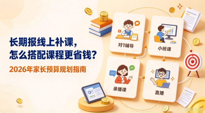 长期报线上补课,怎么搭配课程更省钱?2026年家长预算规划指南