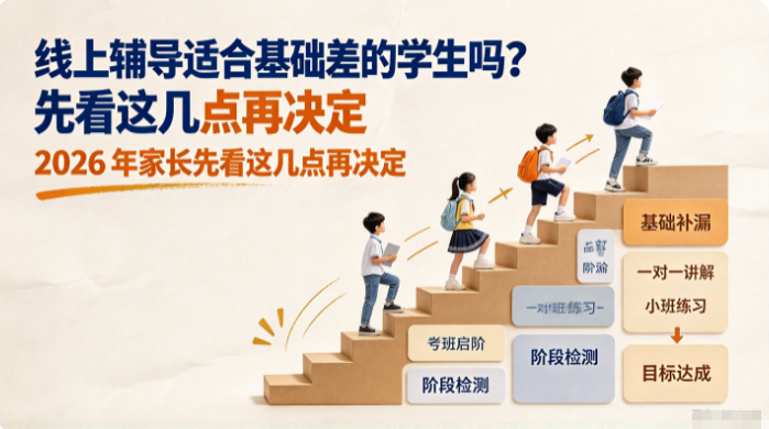 线上辅导适合基础差的学生吗?2026年家长先看这几点再决定