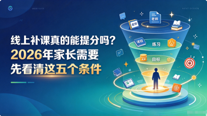 线上补课真的能提分吗？2026年家长需要先看清这五个条件