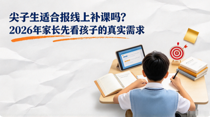 尖子生适合报线上补课吗?2026年家长先看孩子的真实需求