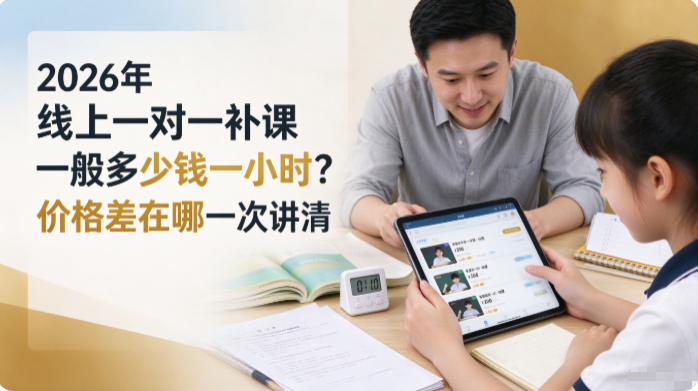 2026年 线上一对一补课一般多少钱一小时?价格差在哪一次讲清