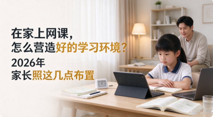 在家上网课，怎么营造好的学习环境？2026年 家长照这几点布置