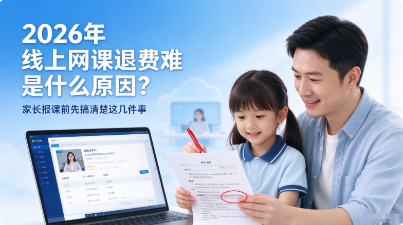 2026年 线上网课退费难是什么原因?家长报课前先搞清楚这几件事