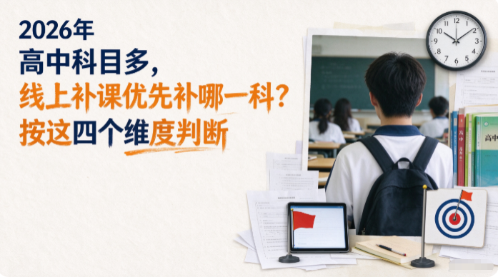 2026年 高中科目多,线上补课优先补哪一科?按这四个维度判断