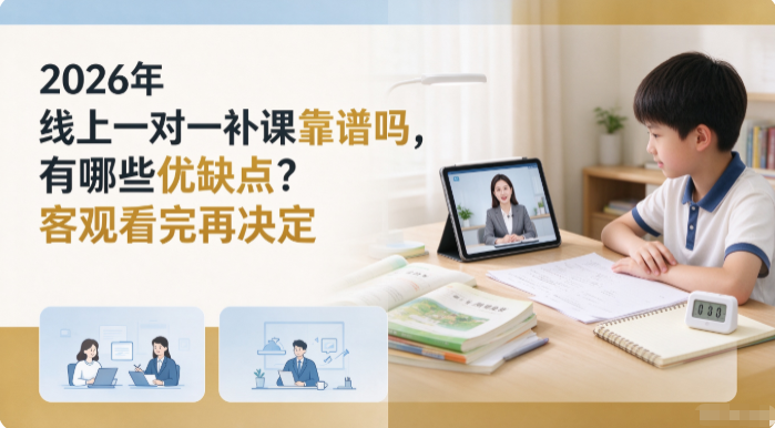 2026年 线上一对一补课靠谱吗,有哪些优缺点?客观看完再决定